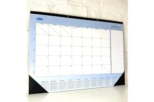PREMIER STATIONERY 2026 Desk Calendar A2 Organiser Planner Easy to View Wall Calendar Home Office School Plan Monthly Daily Notes Things to do Pad - Large Month to View Desk Planner with protective corners