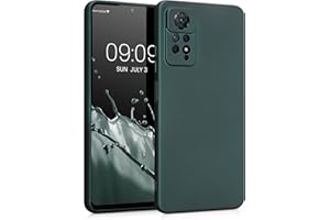 kwmobile Funda para Xiaomi Redmi Note 11 Pro / 11 Pro (5G) / 12 Pro (4G) Carcasa - Case TPU y Silicona Ultrafino - Antigolpes con Bordes elevados - Apto Carga inalámbrica - petróleo Metalizado