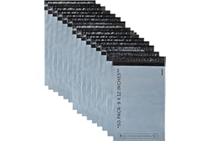 DVIVA 9"x12" Postage Bags|Self Adhesive,Waterproof and Tear-Proof Postal Bags|Medium Sized Grey Strong Plastic Mailing Mail Post Postage|Parcel Bags for Delivery,Shipping & Packaging(9x12,50)