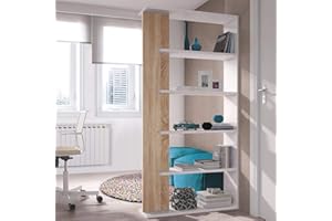 STAKMANN Libreria Scaffale 5 Ripiani in Legno Design Moderno per Soggiorno Salotto Casa o Ufficio Dimensione 180 x 90 x 25 cm