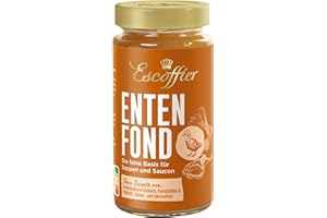 Escoffier - Entenfond , Für köstliche gewürzte Gerichte und raffinierte Saucen , Ohne Geschmacksverstärker, Farbstoffe oder Palmfett , Gluten und laktosefrei , 1 x 400 ml