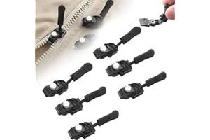 GENERIC Zipper Repair Replacement Kit, 6Pcs Zipper Repair Kit,with 3 Different Sizes, Removable Replacement Pack for Sewing Clothes Jacket Backpacks (2 S+2 M+2 L)