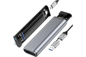 ORICO Carcasa M.2 NVMe SSD Aluminio Adaptador Sin Herramientas, 10Gbps USB3.2 USB-C M2 Caja Disco Duro para M.2 PCIe NVMe M-Key 2230/2242/2260/2280 SSD, con USB C 2 en 1Cable, Soporte UASP Trim- AM2G2