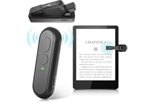 PUPINGPIG Neuer RF Fernbedienung Seitenwenden zum Lesen auf Kindle,Tolino,Paperwhite,Kobo,Surface, Page Turner Umblättern für iPad iPhone Android Tablets E-Book Lesen Romane, Kamera Videoaufzeichnung (Schwarz)