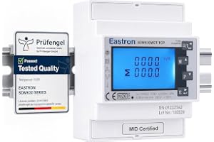 Elmätare, 1/3-fas Ethernet-modbus TCP – (strömomvandlare krävs) driven DIN-skena-smart meter, MID kalibrerad
