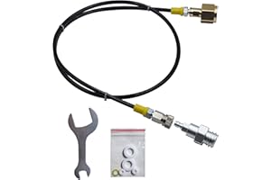 DRYHTEN Soda Water Maker TR21-4 Adaptateur pour réservoir de CO2 externe avec kit de tuyau de 1 m/2,5 m et connecteur rapide mâle de 8 mm (longueur du tube 1 m)