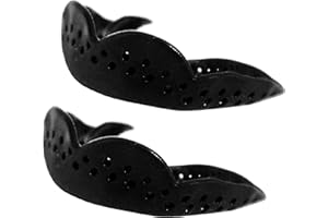 UPTTHOW 2 Stück wiederverwendbarer Mundschutz Sport Halter für Erwachsene Kinder Beißen 1,6 mm Nachtzähne Schleifen Mundstück Schutz Set mit Box Spiegel Pinzette