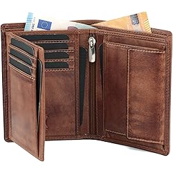 Lundholm leren heren portemonnee met RFID anti skim bescherming - bruin - Hilten Lederwaren & Cadeaus