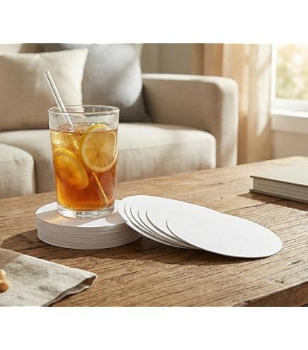 Sottobicchieri In Cartone Naso Sotto Leger - Set Da 20 Pezzi Con 2 Design Diversi, Rotondi, Ideali Per Feste E Grigliate - 3