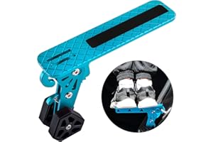 CHANGE MOORE CHANGEMOORE Foldable Aluminum Alloy Car Door Step, Universal Fit 6 Gear Adjustable Door Step for Car Roof, Both Feet Stand Pedal Ladder Easy Access, Car Door Latch Step for Most Car SUV Truck Blue