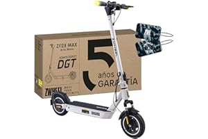 ZWHEEL ZFOX MAX | Patinete Eléctrico Adultos Homologado DGT - 800W MAX, 50km Autonomía, IP54 Resistencia al Agua, Ruedas 10" - Llave NFC, Intermitentes, Doble Suspensión, Frenos AER