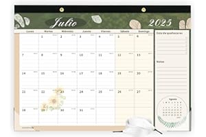 SAIWIIMODY Calendario 2026 Pared Grande 43 x 31cm en Español Calendario Mensual de Sobremesa Julio 2025 y Diciembre 2026 (18 meses) Planificador Mensual Escritorio para Familiar Escolar Oficina