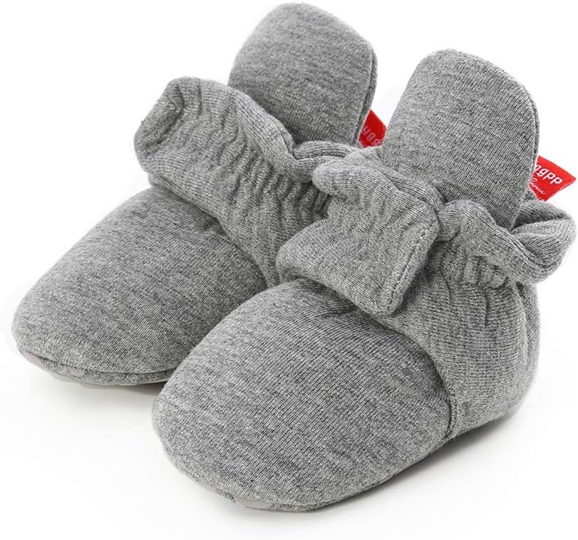 EDOTON Botas de Niño Calcetín Invierno Soft Sole Crib Raya de Caliente Boots de Algodón para Bebés