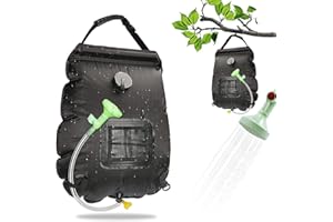 Yuragim Borsa da doccia solare da campeggio, per esterni, acqua calda, doccia, doccia solare da giardino, 20 l, riscaldamento, doccia solare con soffione doccia 45 °C, doccia da viaggio, campeggio,