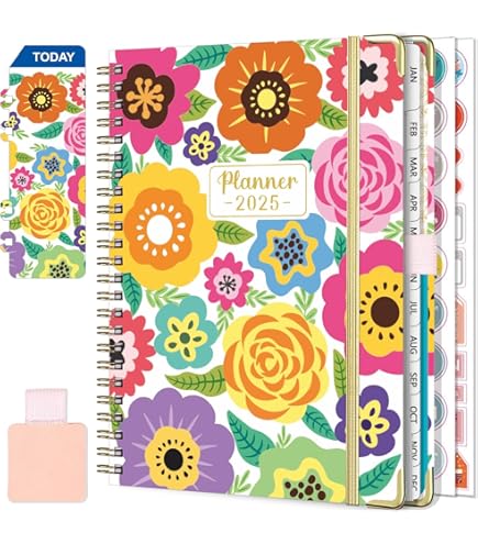 Agenda Semainier Sakura 2025-2026 - Format Poche 9,5x17 Cm - Motif Cerisier En Fleurs