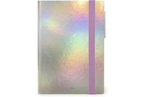 Legami - Agenda Giornaliera Small, 12 Mesi, da Gennaio 2024 a Dicembre 2024, Chiusura con Elastico, Planner mensile gennaio 2025, Taschina finale, Rubrica estraibile, 9,5x13,5 cm, Colore Holo fairy