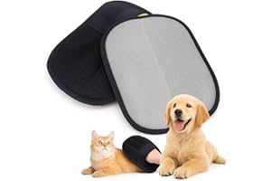 Valicaer Haustier Haarentferner Handschuhe,2 Stück Erfassung elektrostatischer Hundehaare Fur Magnet Tierhaarentferner handschuh Wiederverwendbare für Gesundes und Glattes Fell