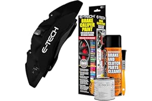 E-TECH Matt Black Brake Caliper Paint - EBCP-MB - Complete Kit Inc Paint/Cleaner & Brush
