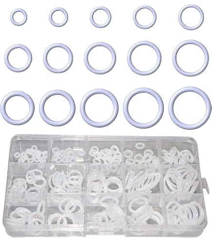 PATIKIL Silicone O-Ring, 20pz 33mm OD, 27mm ID, 3mm Larghezza, Isolamento o-rings Guarnizione, Bianco
