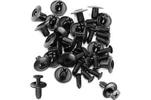 QZKJQDD 8 mm Expansion Rivets Plastic, Mudguard Rivets, Mounting Clips, Car Mounting Clips, Bumper Reinforcement Clips, Plastic Rivets Mounting Kit Clips for Car (Pack of 50)