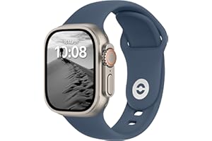DONEGANI SB Correa Deportiva Compatible para Apple Watch series Ultra 9 8 7 6 5 4 3 2 1 SE 49mm 45mm 44mm 42mm 41mm 40mm 38mm Pulsera Strap color Azul Abismo