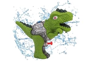 PWSAP Pistolet à Eau Enfant Pistolet à eau Design Dinosaure Water Squirt Jouets Taille compacte Jouet Aquatique Pistolet a Eau pour Les Fêtes Estivales en Plein Air, Piscine ExtéRieure, Plage(Vert)