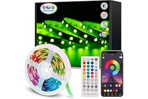 vvuvnem LED Strip Lights 40m, Led Lights for Bedroom Bluetooth, Colour Changing Led Strip Lights, Rgb Led Light Strips with Remote App Control Led Lights for Indoor Bedroom Party[Energy Class A++]