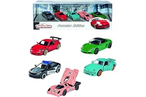Smoby Majorette - Porsche Giftpack - Voitures Miniatures en Métal - Coffret 5 Véhicules - 212053171