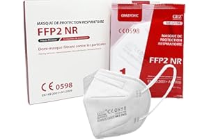 CRAZYCHIC - FFP2 Maska Do Ochrony Dróg Oddechowych - Norma CE EN 149 - Maseczki 5 Warstw Wysoka Filtracja Certyfikatem CE - Maseczka Przeciwpyłowa Ochronne Maski - Na Usta Nos -