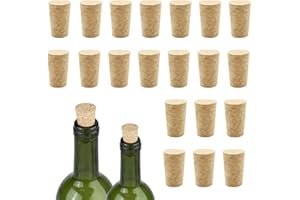 BOTUK 20PCS Conical Sealing Durable and Firm Wine Corks Reusable Natural Cork Stopper Ideal for Men and Women Suitable for Wine Beer Liquor Bottles Perfect for Home Restaurant Cocktail Party