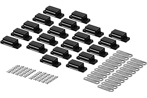 GLOBSTAR 20 x zatrzask magnetyczny do drzwi, magnes meblowy, zamknięcie magnetyczne, czarne
