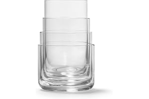 aarke Nesting Glasses, 4 x 290 ml, Verres en Cristal, Lavable au Lave-vaisselle