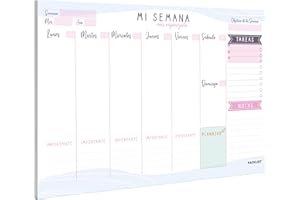 PACKLIST® Planificador Semanal A4 | Organizador Semanal de Escritorio | Bloc de Notas Planning | Agenda de Mesa para Tareas y Citas | Ideal para Oficina y Hogar