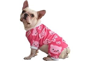 CuteBone Piżama dla psa różowa świnia, śliczne ubrania dla kotów, piżama dla zwierząt domowych, kombinezon średni P46M świnia różowy średni P46M-ES