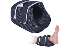 Ehucon 3D Fersenschutz für Dekubitus, Knöchelerhöhungskissen, Fußstützkissen für Dekubitus, Fersenkissen zur Linderung von Fersenschmerzen, 1 Stück (Navy-Packung à 1 Stück)
