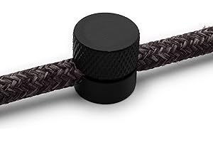 Amarcords - 3 Decentratori pressacavo in alluminio con regolazione cavo a vista per lampade e sospensioni - Nero