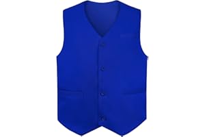TOPTIE Waiter Uniform Gilet de Costume avec Boutons unisexe pour commis de supermarché et bénévole