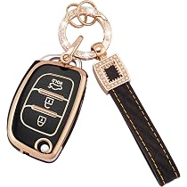 OFFCURVE Custodia Chiavi Auto Guscio Chiave, Cover Chiave TPU Copri Chiavi 3 Tasti per Hyundai i10 i20 i30 Coupe i40 iX20 iX35 Kona ioniq Santa Fe