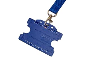 ALG ID Cards® 20mm Polyester Lanyard with Double Sided ID Card Badge Holder (Blue)