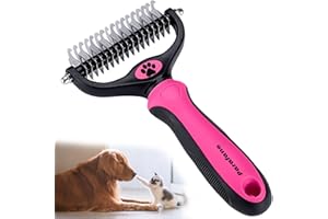 PARAFANO Spazzola per Cani e Gatti con Pelo Lungo,Pettine per Sottopelo Rimuove Sottopelo e Grovigli,Pettine per Sottopelo In Acciaio Inossidabile per Sottopelo per Animali di Piccola e Grande Taglia