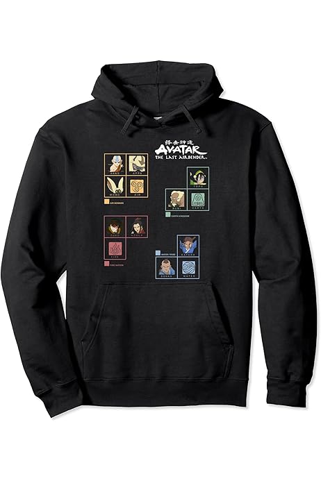 Avatar: The Last Airbender Four Nations Periodic Table Pullover Hoodie :  Amazon.co.uk: Fashion