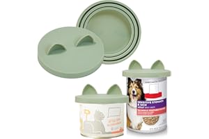 OHMO Dosendeckel Katzenfutter, Universal Silikon Deckel für Dosen für Tierfutter(70g, 85g, 200g, 400g usw.), BPA-frei, Hellgrün, 2er-Set