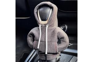 Pratvider Schalthebel Hoodie, Auto Schaltknauf Abdeckung, Gangschaltung Hoodie-Abdeckung, Pullover-Design, Schaltknauf-Abdeckung, Universeller Auto-Schaltknauf-Innendekorationszubehör, 1 Stück Grau