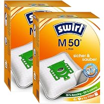 8 Original SWIRL M50 Staubsaugerbeutel passend für Miele Comfort XL