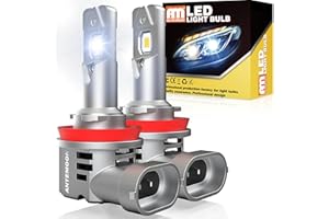 ANTEMOON Bombilla H11 LED para Faros de Coche, 90W 18000LM 6000K Blanco Bombillas LED H11 H8 H9 con CSP Chips, 1:1 Mini Reemplazo de Lámpara H11 Halógena y Xenón para 12V 24V Coche, 2 Bombillas