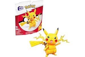 MEGA Pokémon Pikachu à construire, jeu de briques de construction, 211 pièces, pour enfant dès 7 ans, GMD31