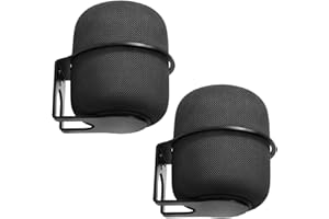 Baomaeyea Paquete de 2 Soportes de Pared compatibles con Apple Homepod 2/1 Altavoz, Soporte de Pared de Metal Resistente, gestión de Cables Transparente con Accesorios de instalación (Negro)