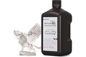 ELEGOO ABS-Like 3.0 3D Drucker Resin Transluzent 2000g, 405nm UV-Härtendes 3D Printer Harz mit Hoher Zugfestigkeit und Biegefestigkeit für MSLA/LCD/DLP 3D Drucker