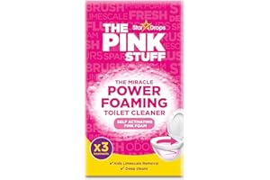 The Pink Stuff Miracle Power Schaumtoilettenreiniger – Tiefenreinigender, selbstaktivierender rosa Schaum für hartnäckige Flecken, Gerüche, Kalkablagerungen und vieles mehr! – 3 Behandlungen