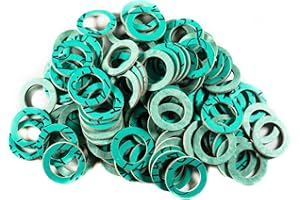 KINETICS LINE Junta Plana de Fibra 3/4 Pulgada Especial (24 x 16 x 2 mm) 100 Piezas para Fontanería, Calefacción, Aire Acondicionado, Ventilación, Tuberías de Jardín (Hasta 180 °C)